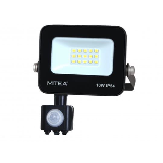 Reflektor LED CRNI smd 10W sa senzorom M490010- RLS IP54 6500K 800 (lm) Mitea