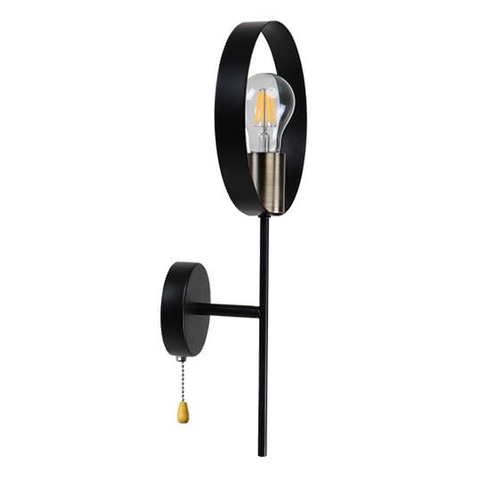 Lampa zidna M11075-1Z crna 1xE27 Max.60W sa potez. prekidačem 220V Mitea Lighting