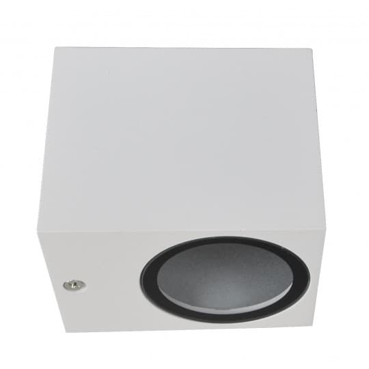 Lampa Zidna bastenska BIJELA M952021 1XGU10 kocka IP44 DIM:92mmx65mmx78mm Mitea