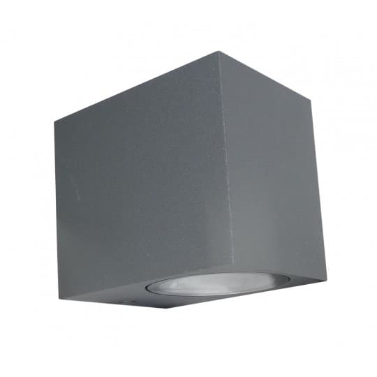 Lampa Zidna bastenska SIVA ANTRACIT M952021 1XGU10 kocka IP44 DIM:92mmx65mmx78mm Mitea