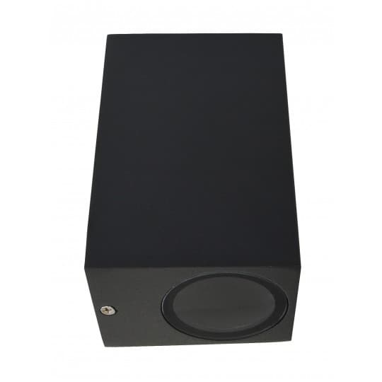 Lampa Zidna bastenska CRNA M952020 2XGU10 kocka IP44 DIM:150mmx90mmx65mm Mitea