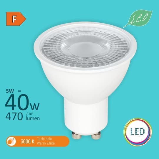 Sijalica LED GU10 M1 5W 3000K 170-250V toplobijela Mitea