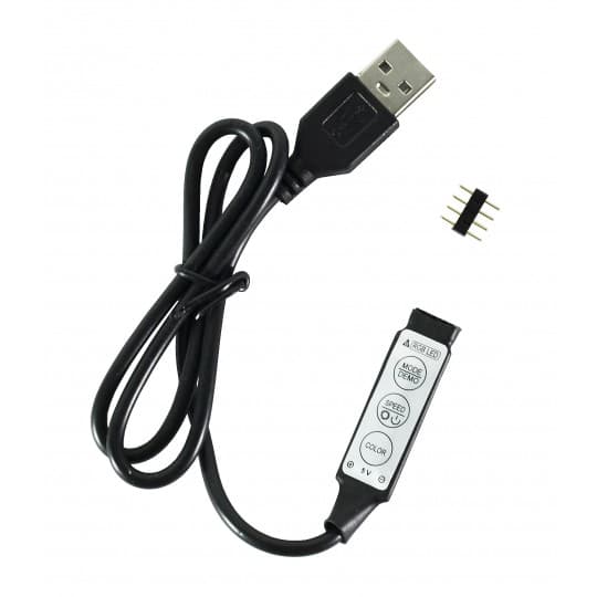 Kontroler RGB USB mini 3 tastera 0,5m 5V za led traku Mitea
