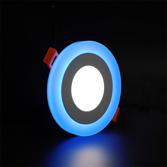 Panel LED ugradni okrugli M3UO-D 3+3W 6500K+plava