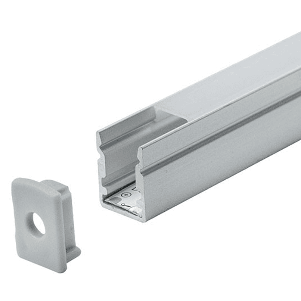 Aluminijumski profil za LED trake MA624 nadgradni 2000x10x13mm duboki set sa difuzerom