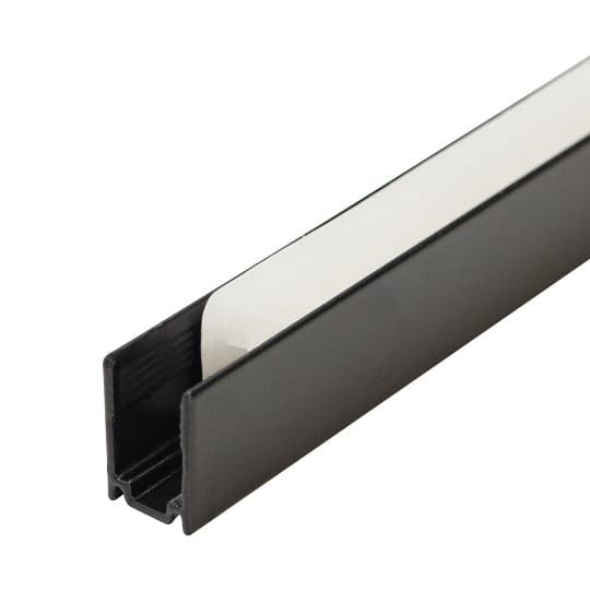 Aluminijumski profil za neon trake crni nadgradni M76-C 7.6x12.1x2000mm set bez difuzora