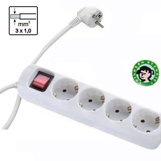 Prenosna priključnica sa prekidačem 4.mjesta ME-PKL4P-1.5M DZ 16A 250V 3680W 3x1.0mm2