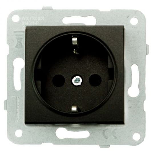 Utičnica Panasonic šuho II crna vijčana 16A 250V WKTT0202-2BL EU4 Karre Plus