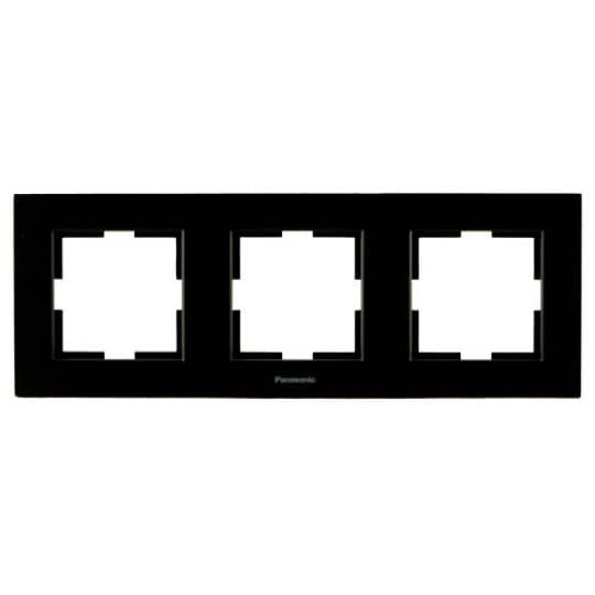 Okvir Panasonic crni trostruki horizontalni WKTF0803-2BL EU4, Karre Plus
