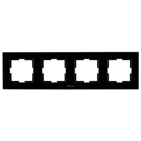 Okvir Panasonic crni cetvorostruki horizontalni WKTF0804-2BL EU4, Karre Plus