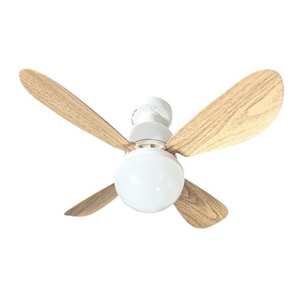 Ventilator plafonski na grlo E27 sa svjetlom 22W drvo 4 kraka Ø42