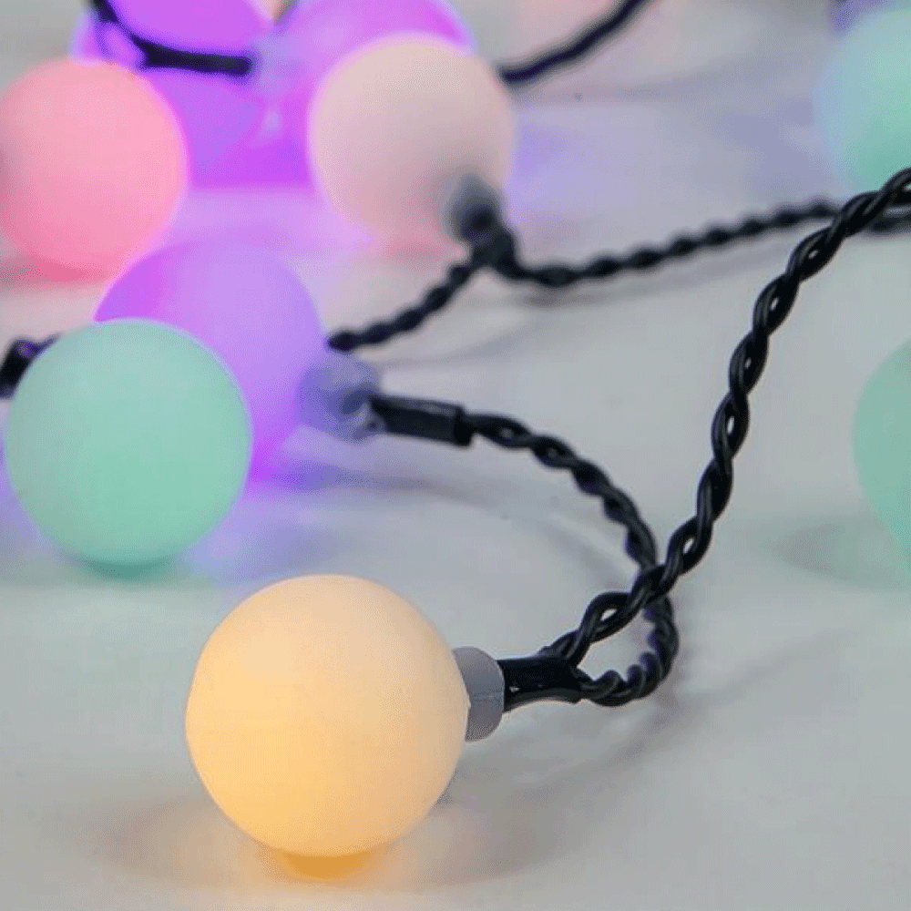Kuglice Novogodišnje na kablu RGB 80 LED 31V 300CM, Zeleni Kabal, IP44
