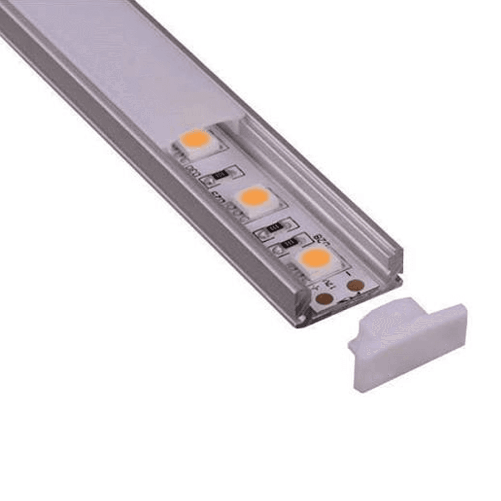 Profil aluminijski nadgradni plitkil SIVI 2m 17,65mmx7mm