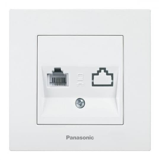 Priključak (utičnica ) Panasonic KP kompj. 1M WKTC0405-2WH EU4 CAT6, bijela, Karre Plus