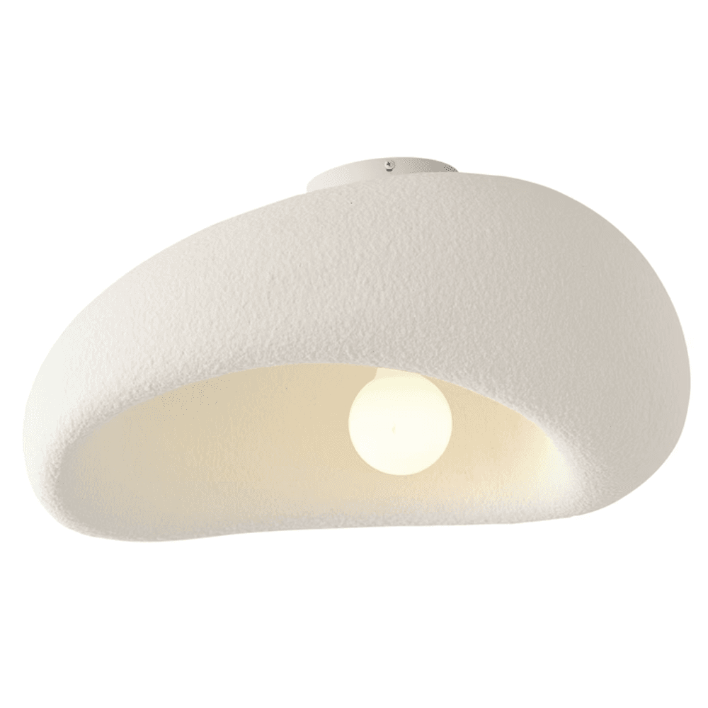 Plafonjera bijela dizajn gipsa Ø50 cm 1xE27 Teral