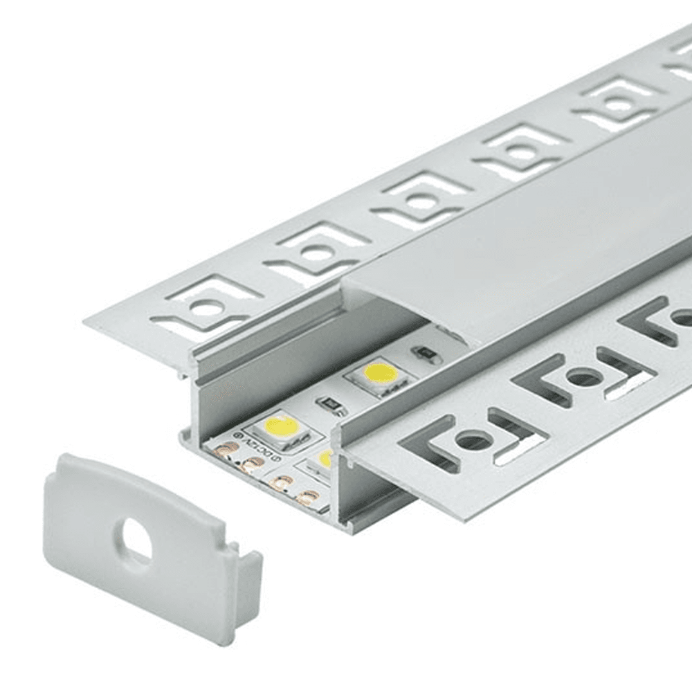 Aluminijumski profil za LED trake MA6114 ugradni za rigips set sa difuzorom 61x14x2000mm