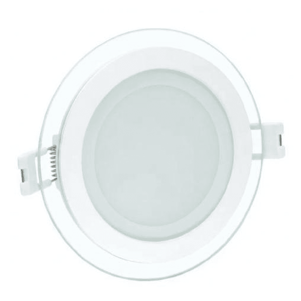 Panel LED ugradni okrugli stakleni 6W 6400K