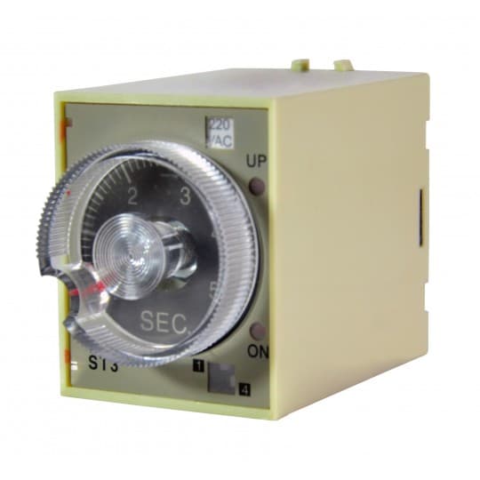 Tajmer ME-FULI 0-5 sec. ST3PC 220V AC Varijacija raspona tajmera: 0.5s/5s/30s/3m Mitea Electric