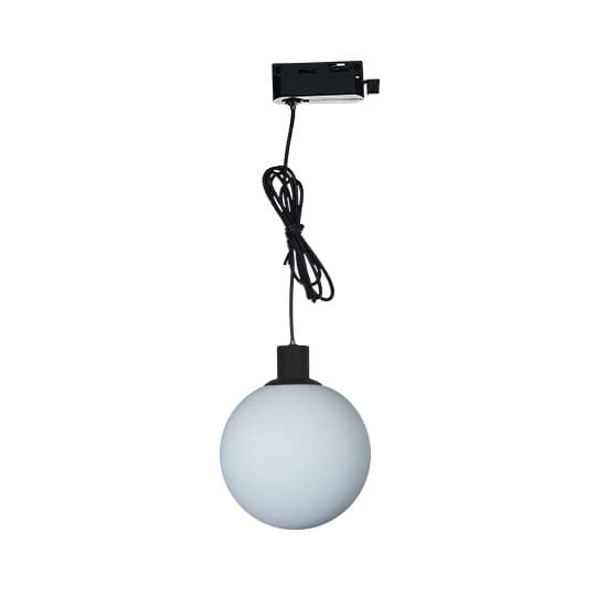 Šinska visilica kugla M205021-B crna+bijelo staklo G9 LED 3W 4000K